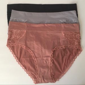 Hipster Brushed Microfiber Underwear Large 3 Pack